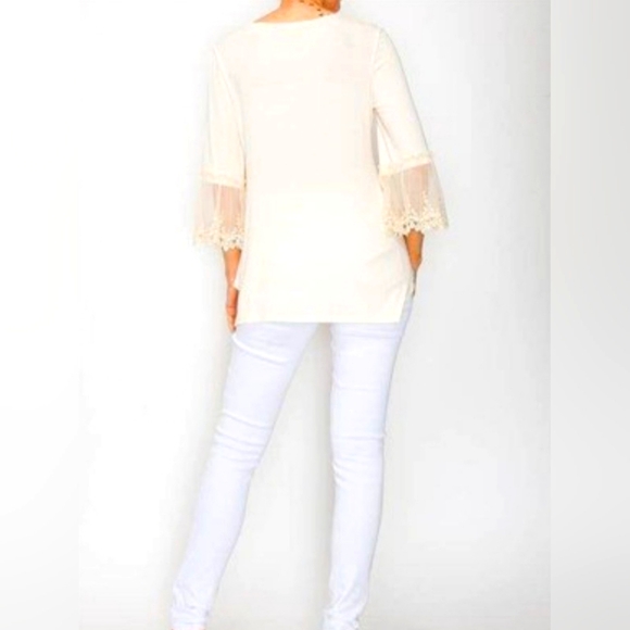 ✨️NWT✨️ ORIGAMI by Vivian - Cream Lace & Crochet - Picture 11 of 15